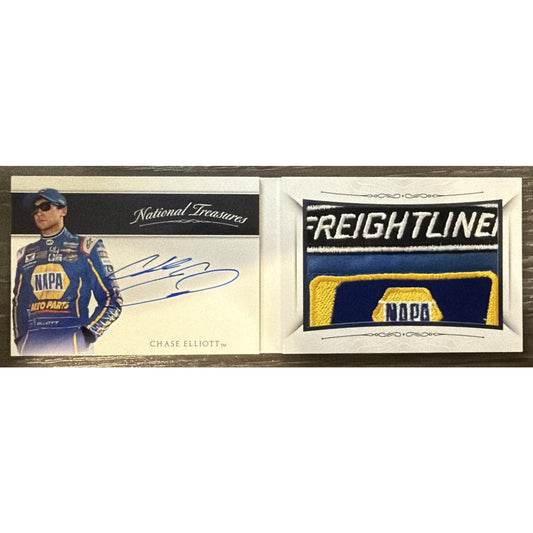 2016 National Treasures Chase Elliott Jumbo Firesuit Patch Signature Booklet 1/1