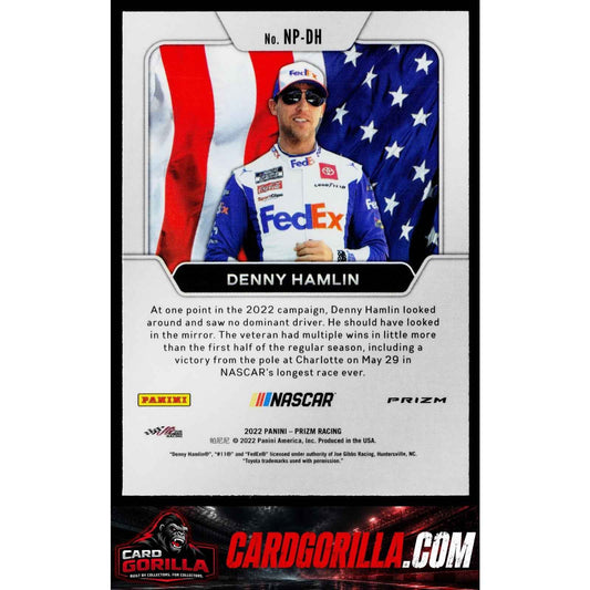 2022 Panini Prizm #NP-DH Denny Hamlin National Pride White Sparkle Prizm