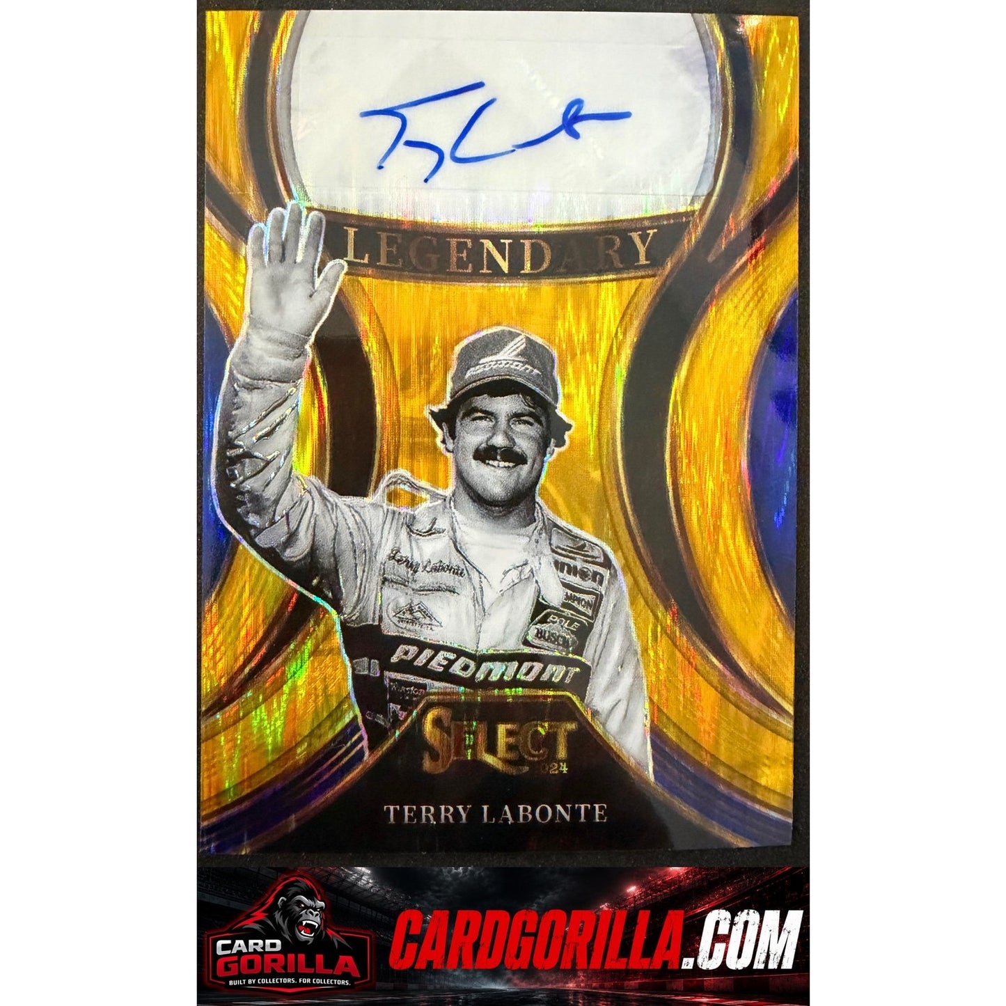 2024 Panini Select Terry Labonte Legendary Signatures Gold Flash Prizms #10/10