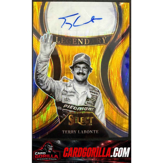 2024 Panini Select Terry Labonte Legendary Signatures Gold Flash Prizms #10/10