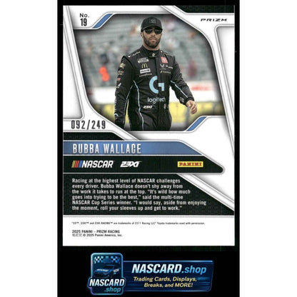 2025 Panini Prizm #19 Bubba Wallace Red #/249