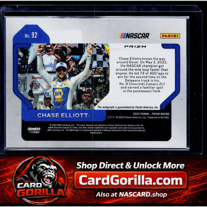2022 Panini Prizm #92 Chase Elliott White Sparkle Prizm
