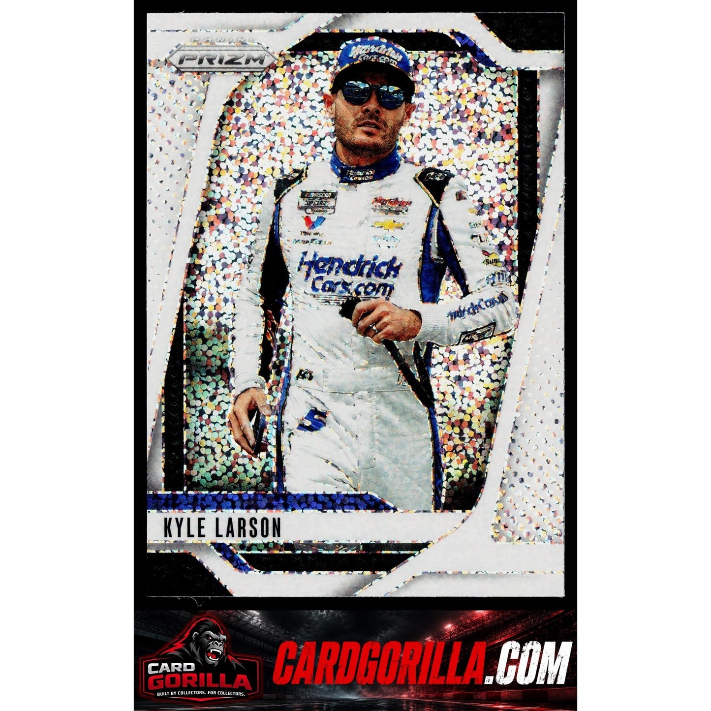 2025 Panini Prizm #79 Kyle Larson White Sparkle
