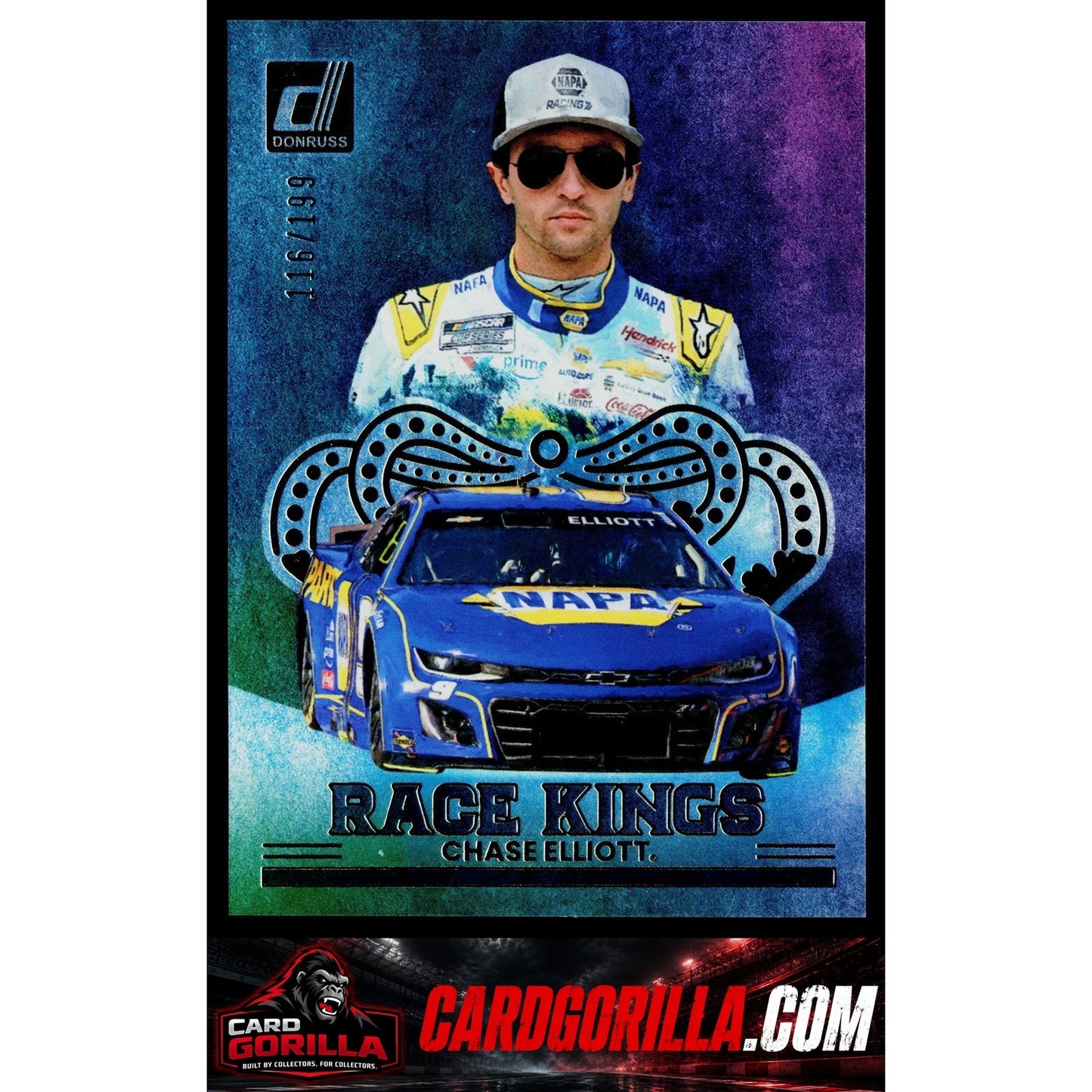2026 Donruss #11 Chase Elliott Race Kings Diamond Plate #/199