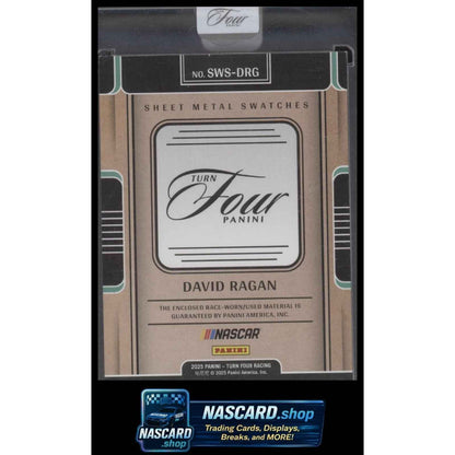2025 Panini Turn Four #SWS-DRG David Ragan Sheet Metal Swatches Blue #/35