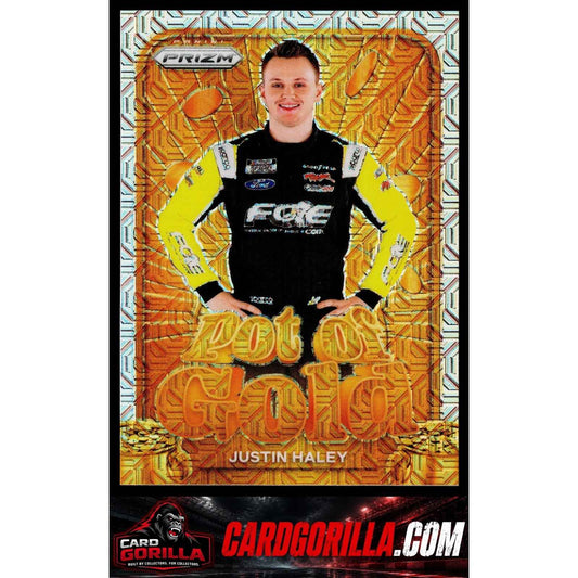 2024 Panini Prizm #14 Justin Haley Pot Of Gold Mojo #/25