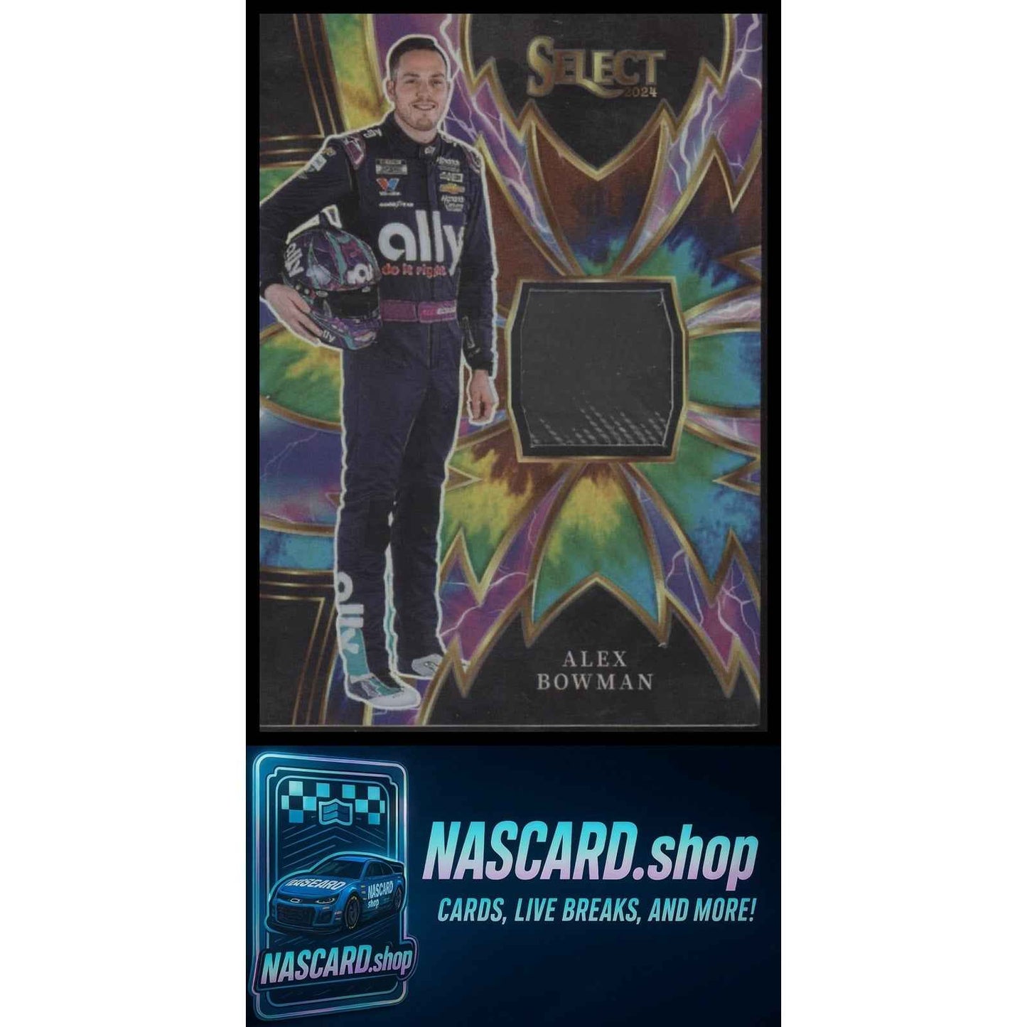 2024 Panini Select #S-ABW Alex Bowman Sparks Tie-Dye Prizms #/25