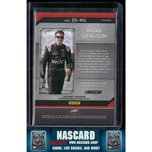 2019 Panini Prizm #DS-NG Noah Gragson Driver Signatures Red White and Blue Prizm - NASCARD.shop