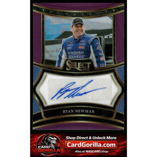 2025 Panini Select #S-RNM Ryan Newman Signatures Purple Prizms #/49