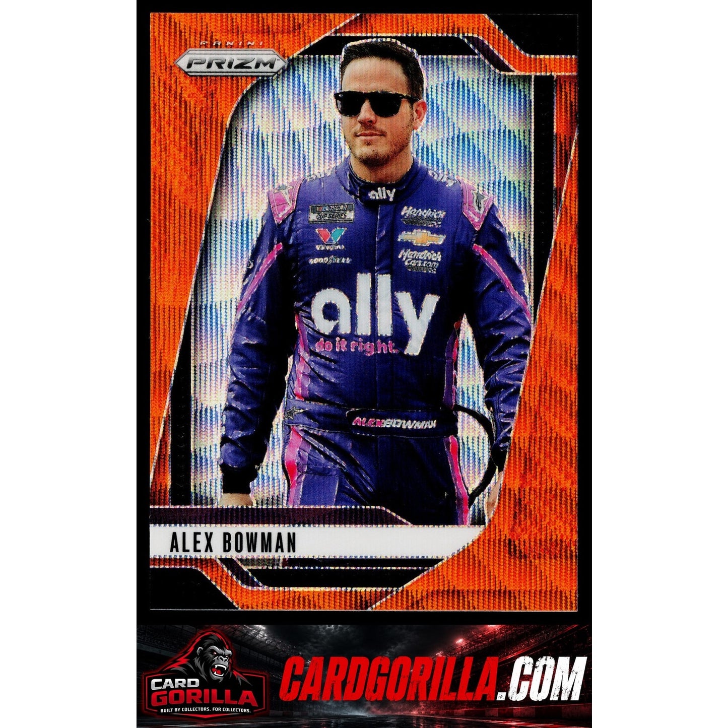 2025 Panini Prizm #22 Alex Bowman Orange Wave #/125