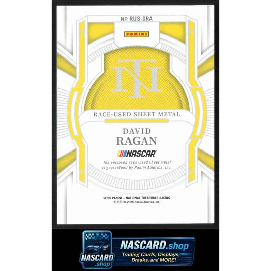 2025 Panini National Treasures #RUS-DRA David Ragan Race Used Sheet Metal #/99