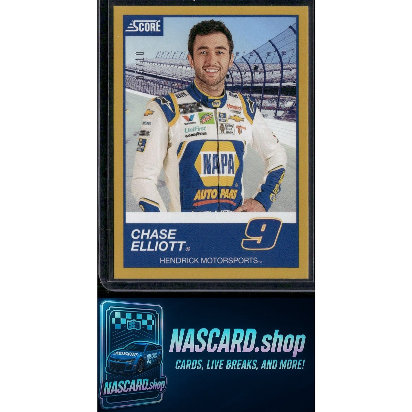 2020 Panini Chronicles #3 Chase Elliott Score Gold #/10 - Card Gorilla