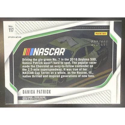 2025 Panini Prizm NASCAR Danica Patrick #117 Rides Pulsar Prizms /299