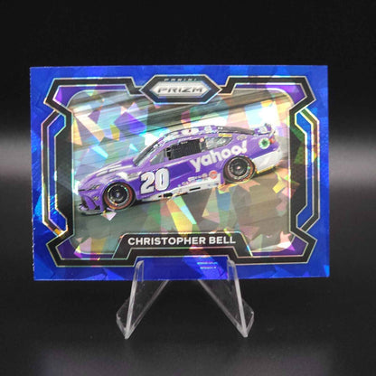 2024 Panini Prizm Racing Blue Cracked Ice Rides #97 Christopher Bell - Card Gorilla