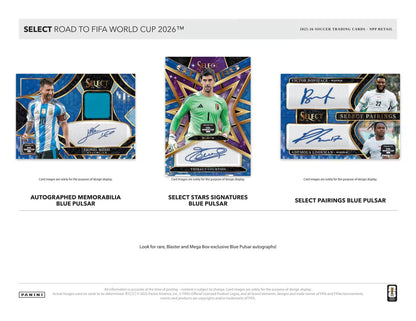 2025-26 Panini Select Soccer Road to the World Cup Blaster Box