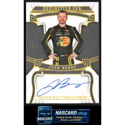 2024 Panini National Treasures Josh Berry 2023 Definitive Ink Holo Gold #/5
