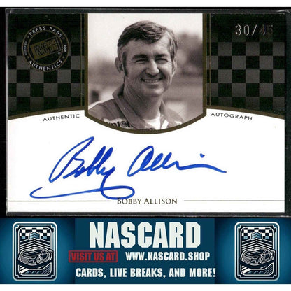 2009 Press Pass Legends Authentic Autograph Bobby Allison /45 - NASCARD.shop