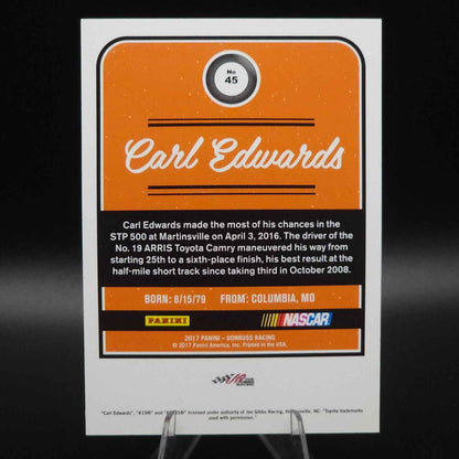 2017 Panini Donruss NASCAR Nickname Variations Press Proof #45 Carl Edwards /99 - NASCARD.shop