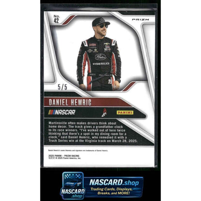 2025 Panini Prizm #42 Daniel Hemric Black Gold #/5