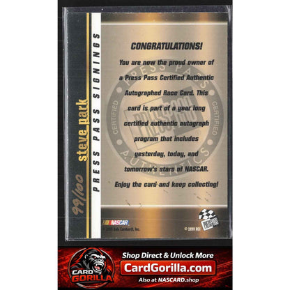 2000 Press Pass #NNO Steve Park Signings Gold #/100