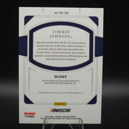 2023 Panini National Treasures Race Used Jimmie Johnson #RU-JJN Glove /25 (MEM) - NASCARD.shop