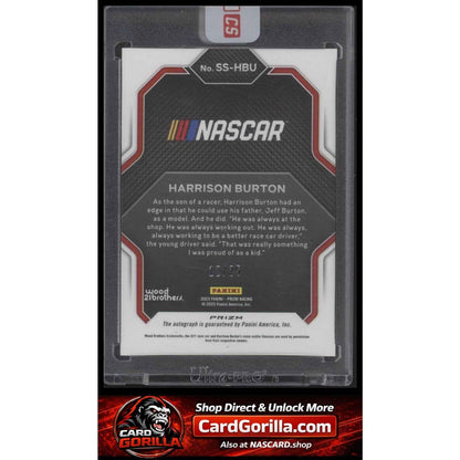 2023 Prizm Harrison Burton Spotlight Signatures Hyper Prizm Purple Yellow /25
