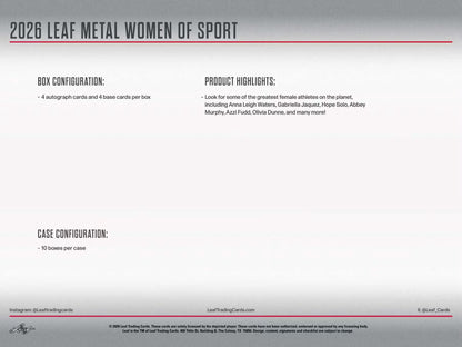 2026 Leaf Metal Women of Sport Hobby Box