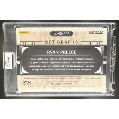 2026 Panini Turn Four Racing Ryan Preece #NG-RPR Net Graphs 47/75
