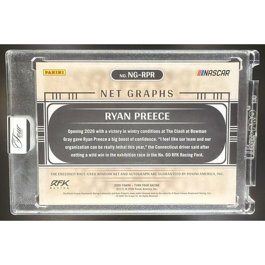 2026 Panini Turn Four Racing Ryan Preece #NG-RPR Net Graphs 47/75