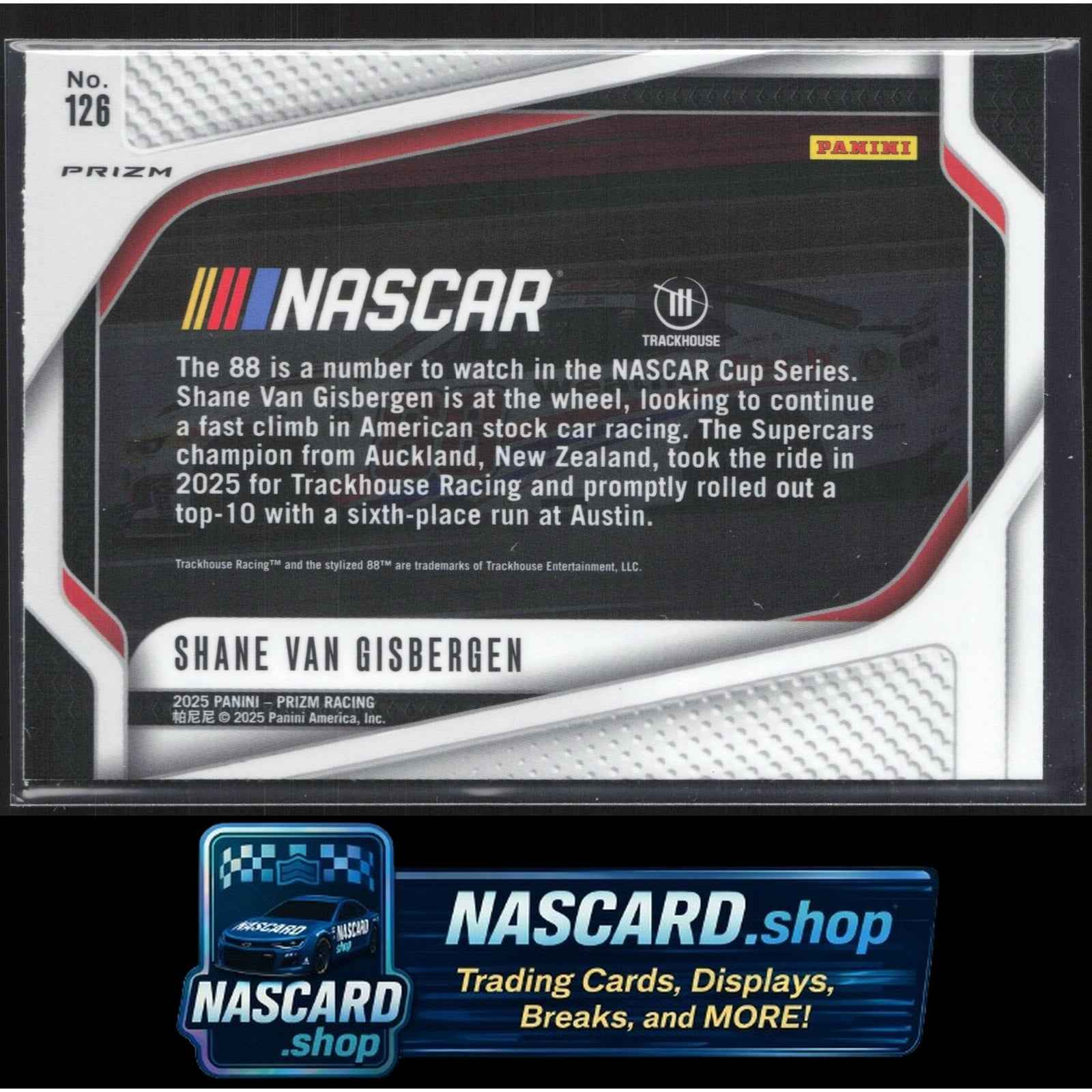 2025 Panini Prizm #126 Shane Van Gisbergen Silver