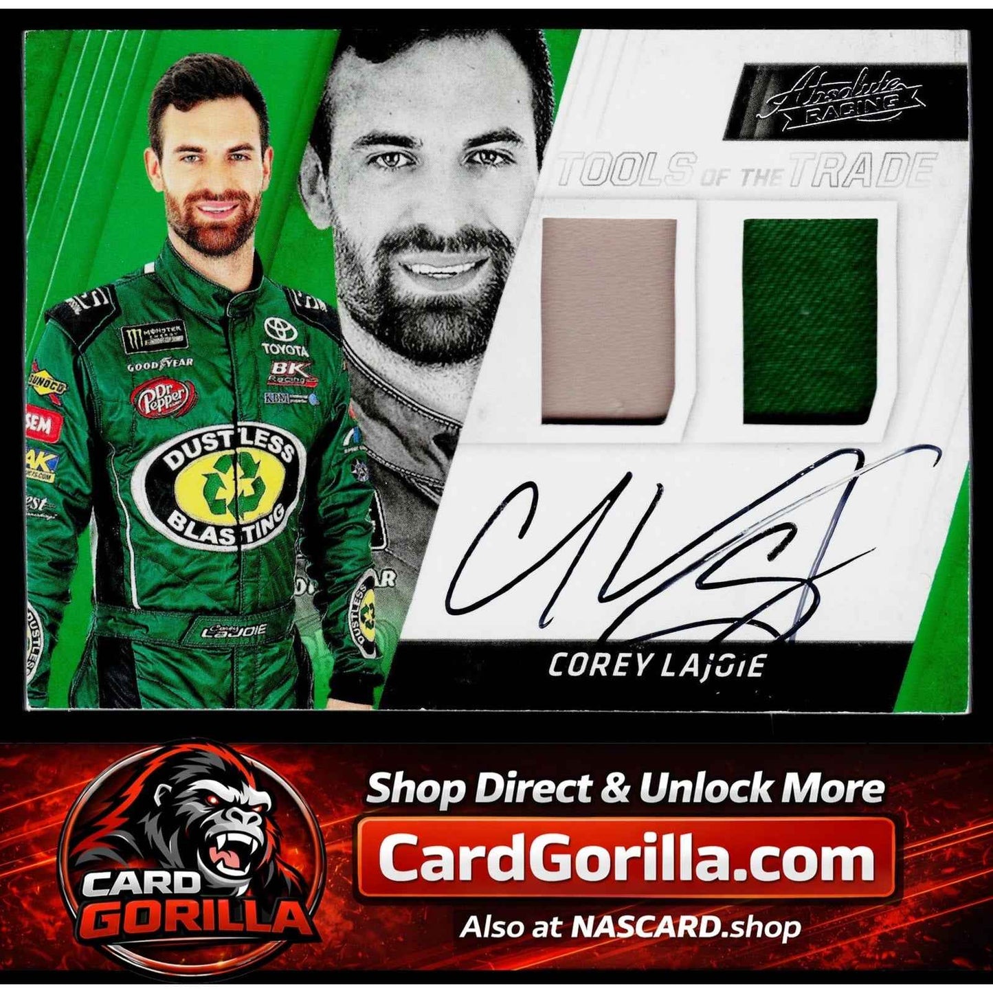 2017 Panini Absolute #TTDS-CL Corey LaJoie Tools of the Trade Duals Signatures