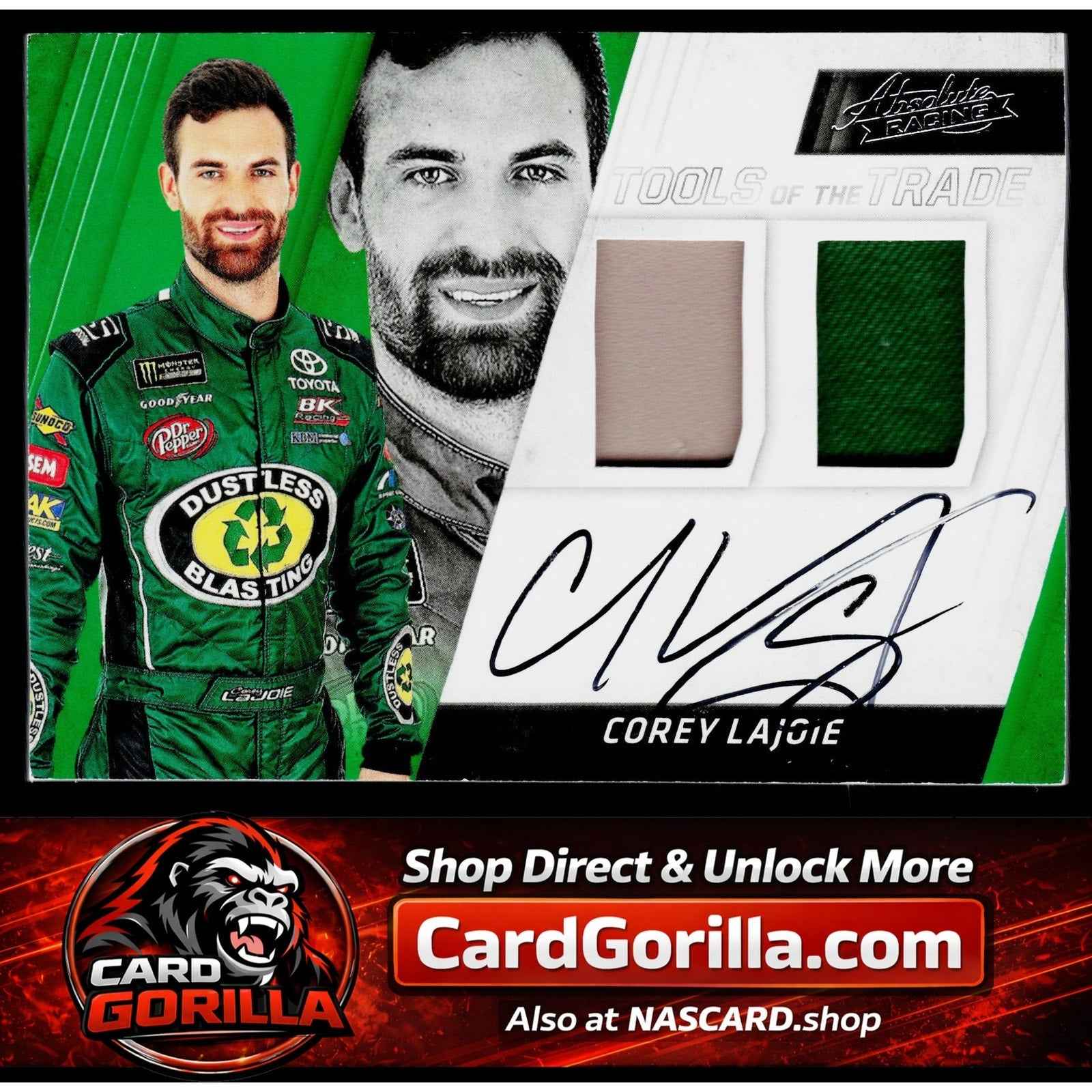 2017 Panini Absolute #TTDS-CL Corey LaJoie Tools of the Trade Duals Signatures