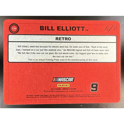 2023 Panini Donruss Bill Elliott #134 Printing Plates Magenta 1/1