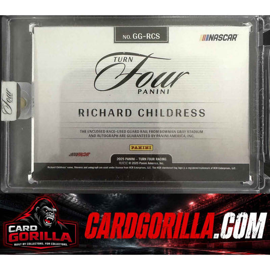 2025 Panini Turn Four #GG-RCS Richard Childress Guarded Graphs #/20