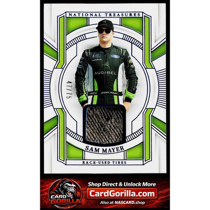 2025 Panini National Treasures #RUT-SMR Sam Mayer Race Used Tires Blue #/75