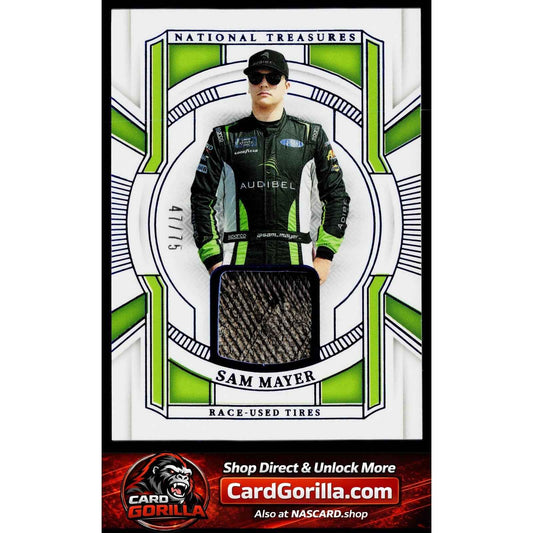 2025 Panini National Treasures #RUT-SMR Sam Mayer Race Used Tires Blue #/75