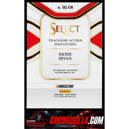 2026 Panini Select #TAS-EIN Ernie Irvan Trackside Action Signatures