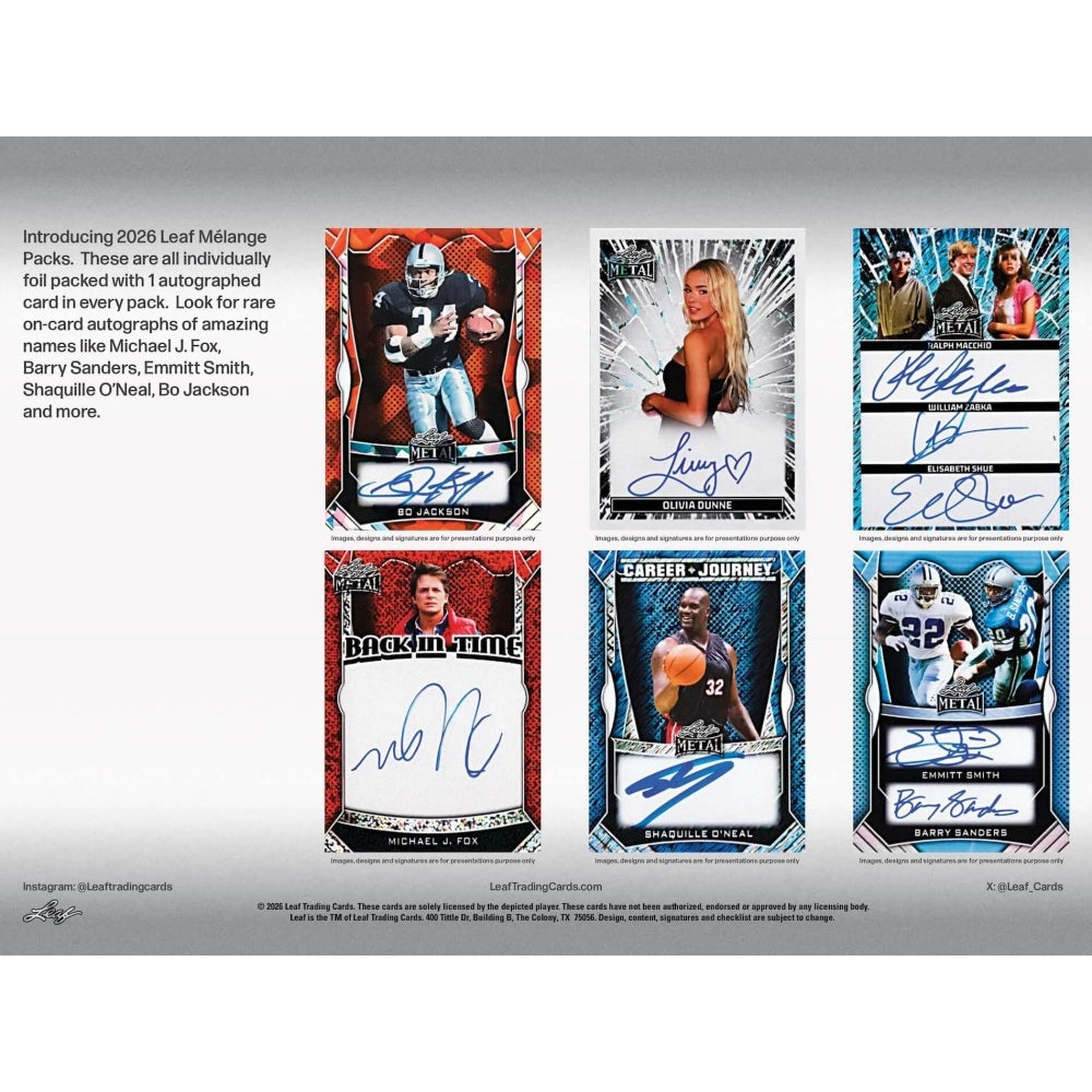 2026 Leaf Metal Melange Multi-Sport Autograph Pack