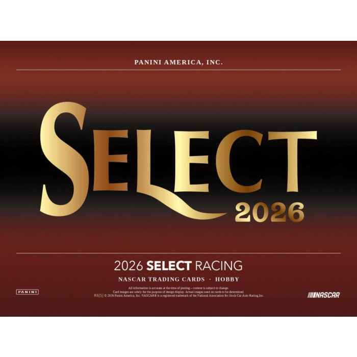 2026 Panini Select NASCAR Racing 12 Hobby Box CASE - Pre Order