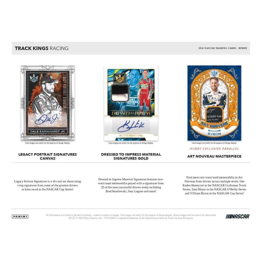 2026 Panini Racing Tack Kings Hobby Box - Coming Soon!