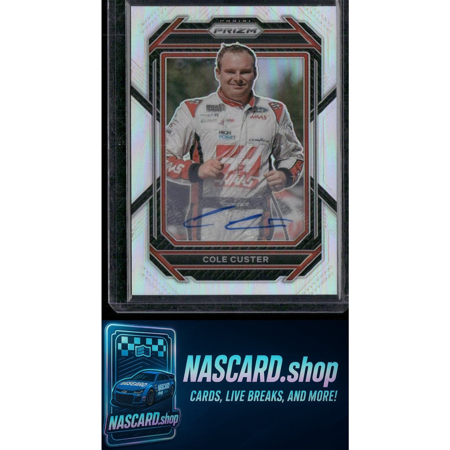 2023 Panini Prizm #70 Cole Custer Silver Prizm Signatures