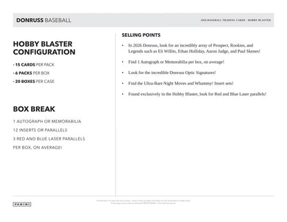 2026 Panini Donruss Baseball Blaster Box