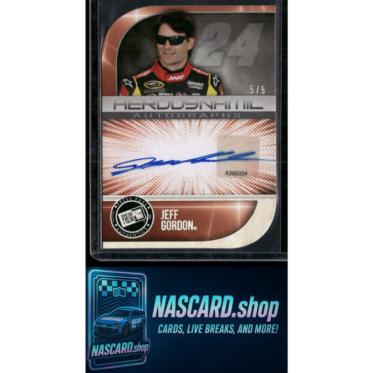 2014 Press Pass #AA-JG Jeff Gordon Aerodynamic Autographs Holofoil #5/5 - NASCARD.shop