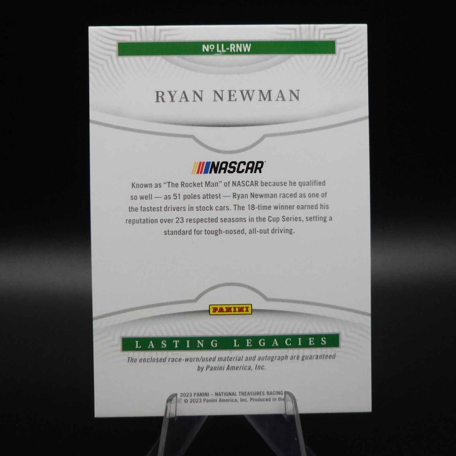 2021 Panini National Treasures - Lasting Legacies Holo Silver Ryan Newman /49 - NASCARD.shop