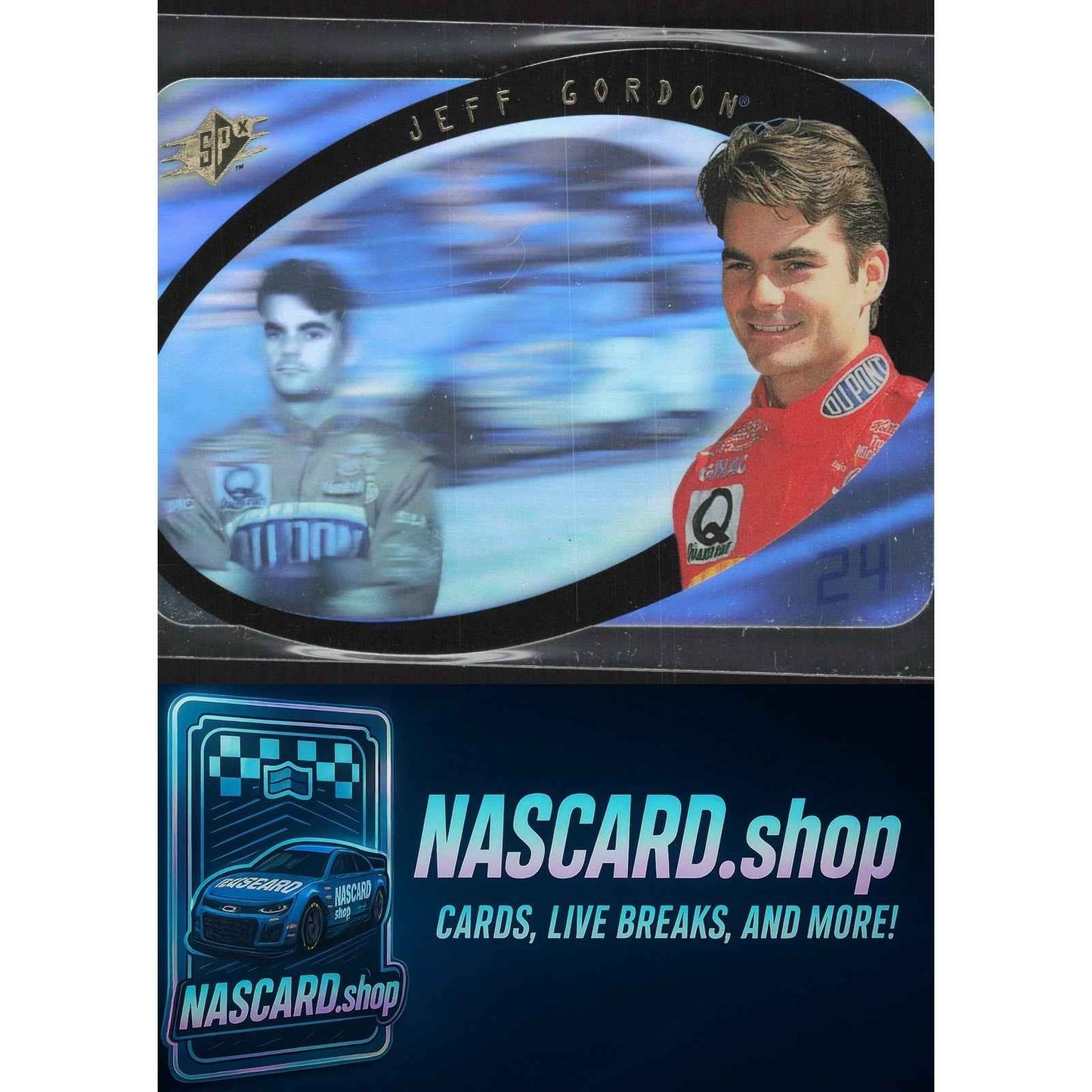 1996 SPx #1 Jeff Gordon - Sample Card