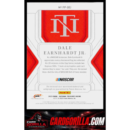 2025 Panini National Treasures Dale Earnhardt Jr Premium Patches Holo Gold #/10