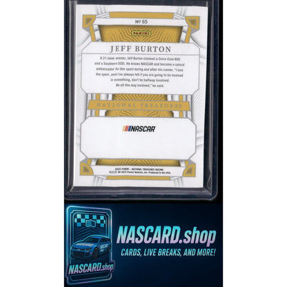 2023 Panini National Treasures #65 Jeff Burton Holo Gold #/10 - Card Gorilla