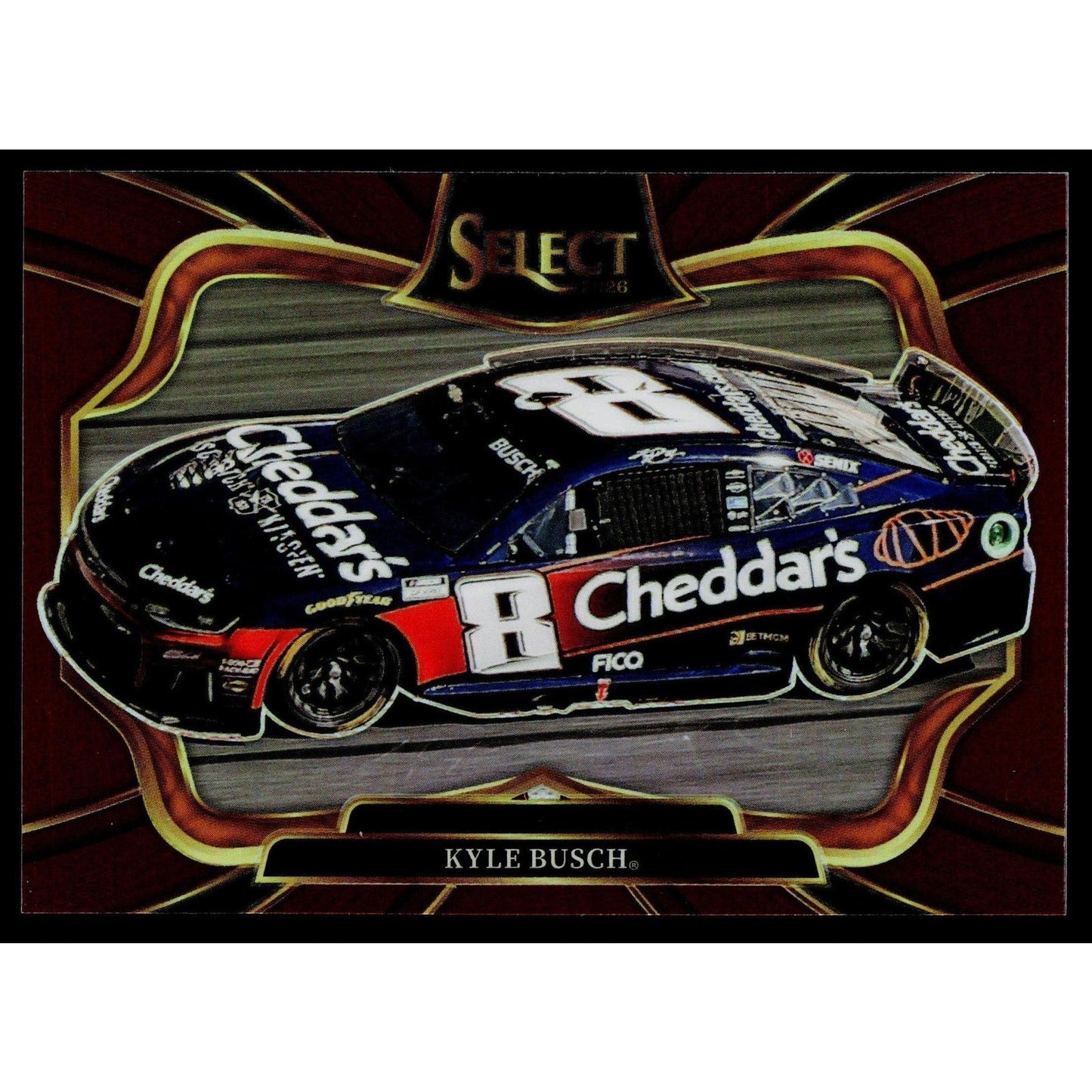 2026 Panini Select #157 Kyle Busch Maroon Prizms #/125