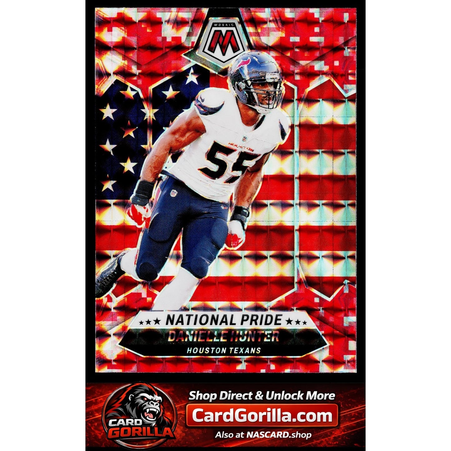 2024 Panini Mosaic #270 Danielle Hunter Mosaic Camo Red