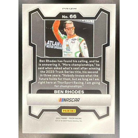 2024 Panini Prizm Ben Rhodes #66 White Sparkle Prizms